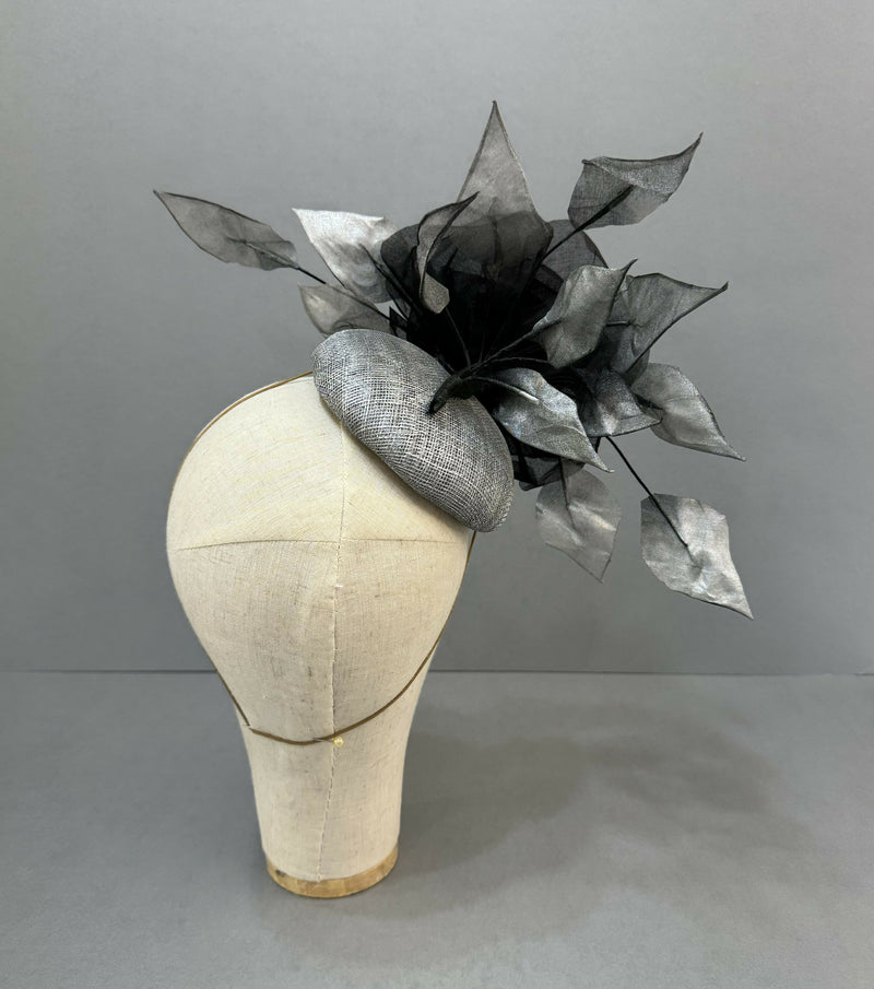 Black and Silver Rose Headpiece