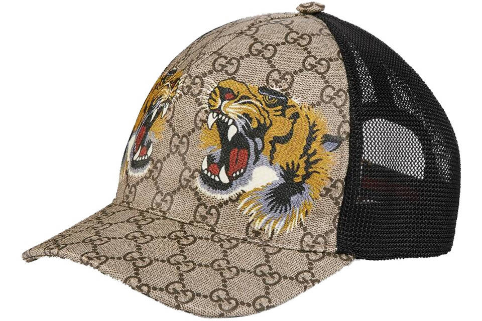 Gucci Gray and Black Tiger Cap Gucci Tiger Printed Baseball Cap in Black for Men | Lyst main image 3