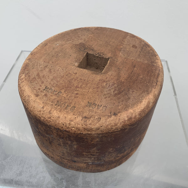 Antique wooden topper crown hat block