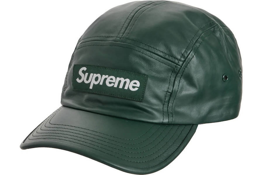Supreme Leather Camp Cap Green – The Hat Circle by X Terrace