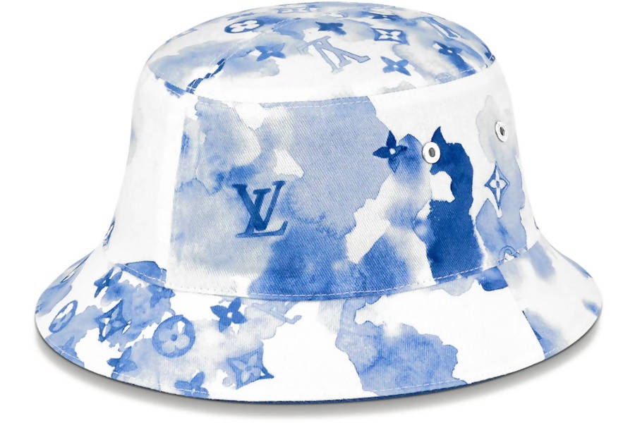 Louis Vuitton Everyday LV Bucket Hat Blue/Yellow in Cotton - US