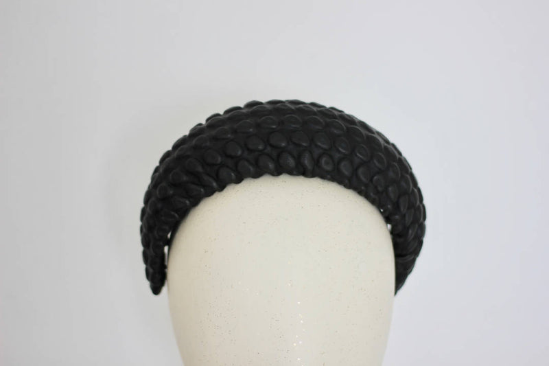 Black Leather Glamour Headpiece