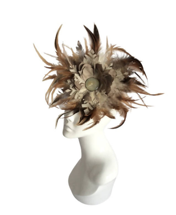 Brown Feather Headpiece