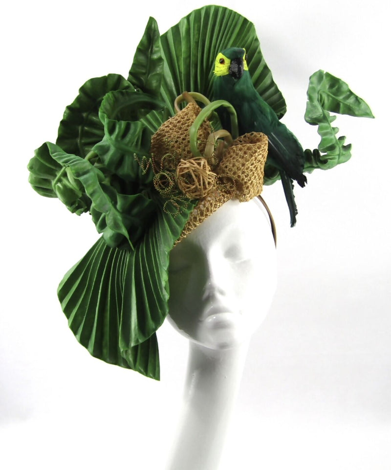 Tropical Leaf & Bird Headdress