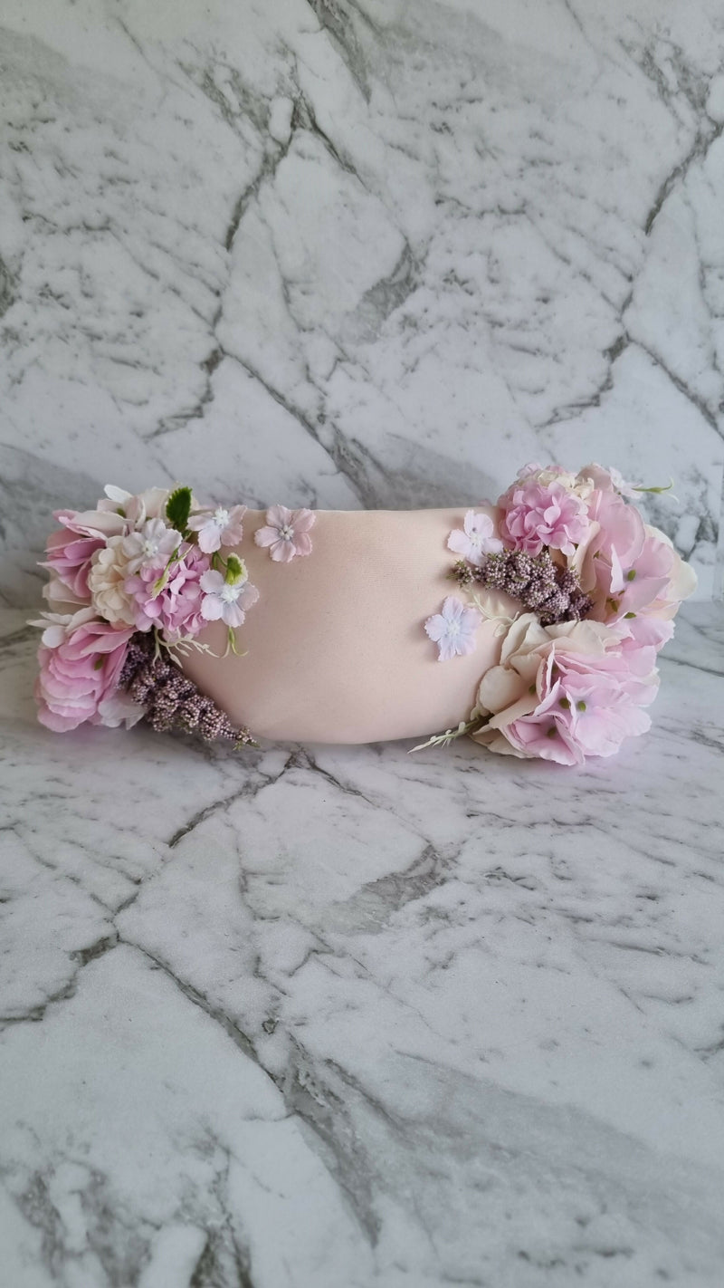 Faye - Pink Bandeau Floral Headpiece