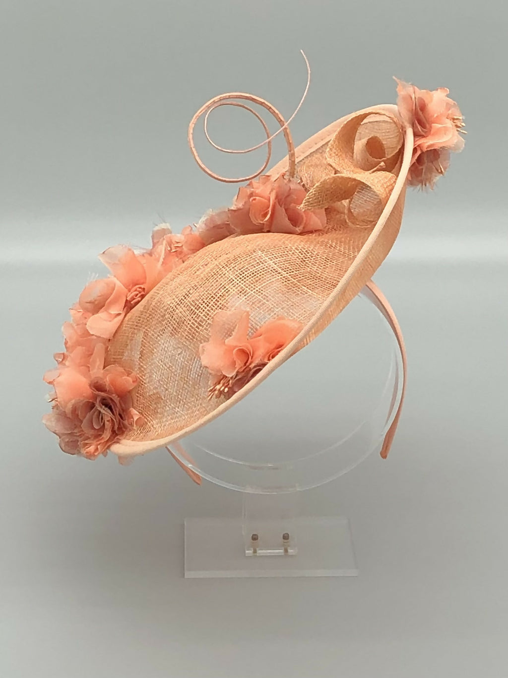 Orange Flower Hat ,Races Hat – The Hat Circle by X Terrace