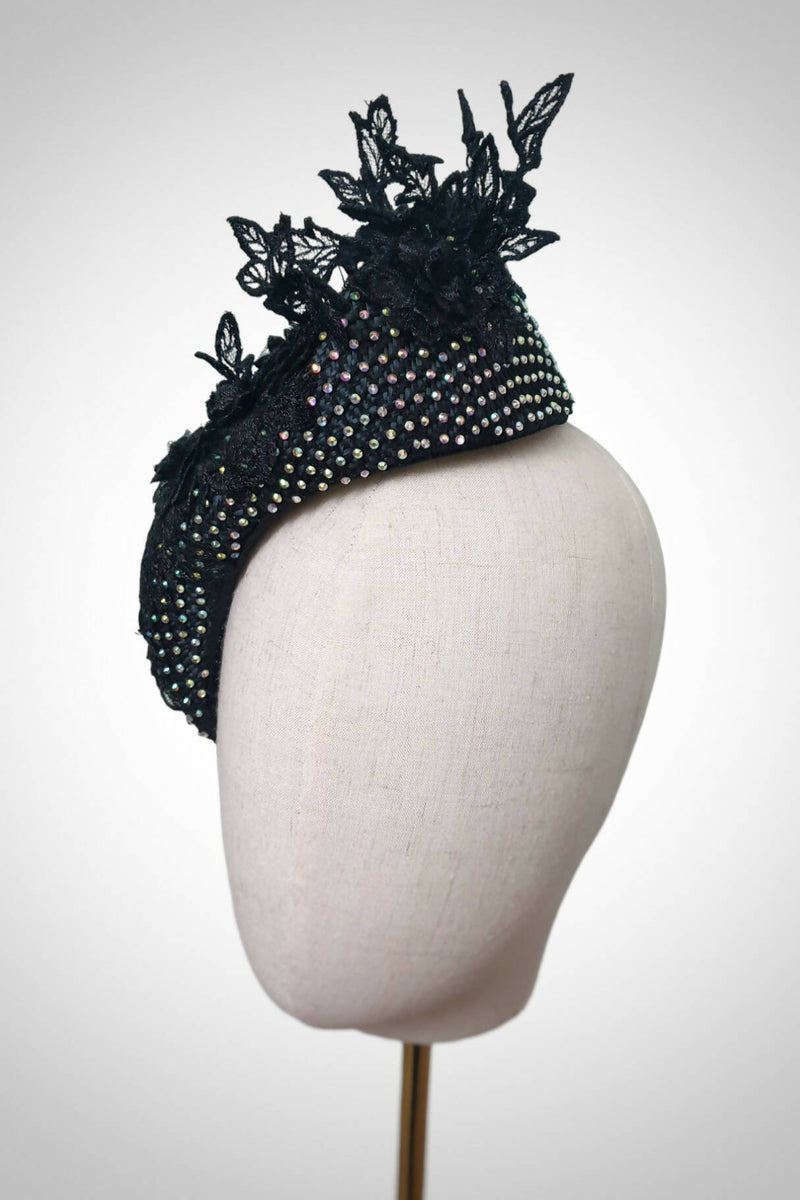 Black couture hat "DITA"
