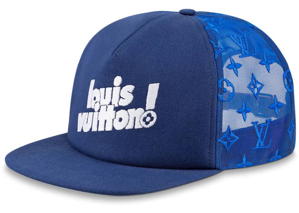 Louis Vuitton Embroidered Mesh Cap Blue