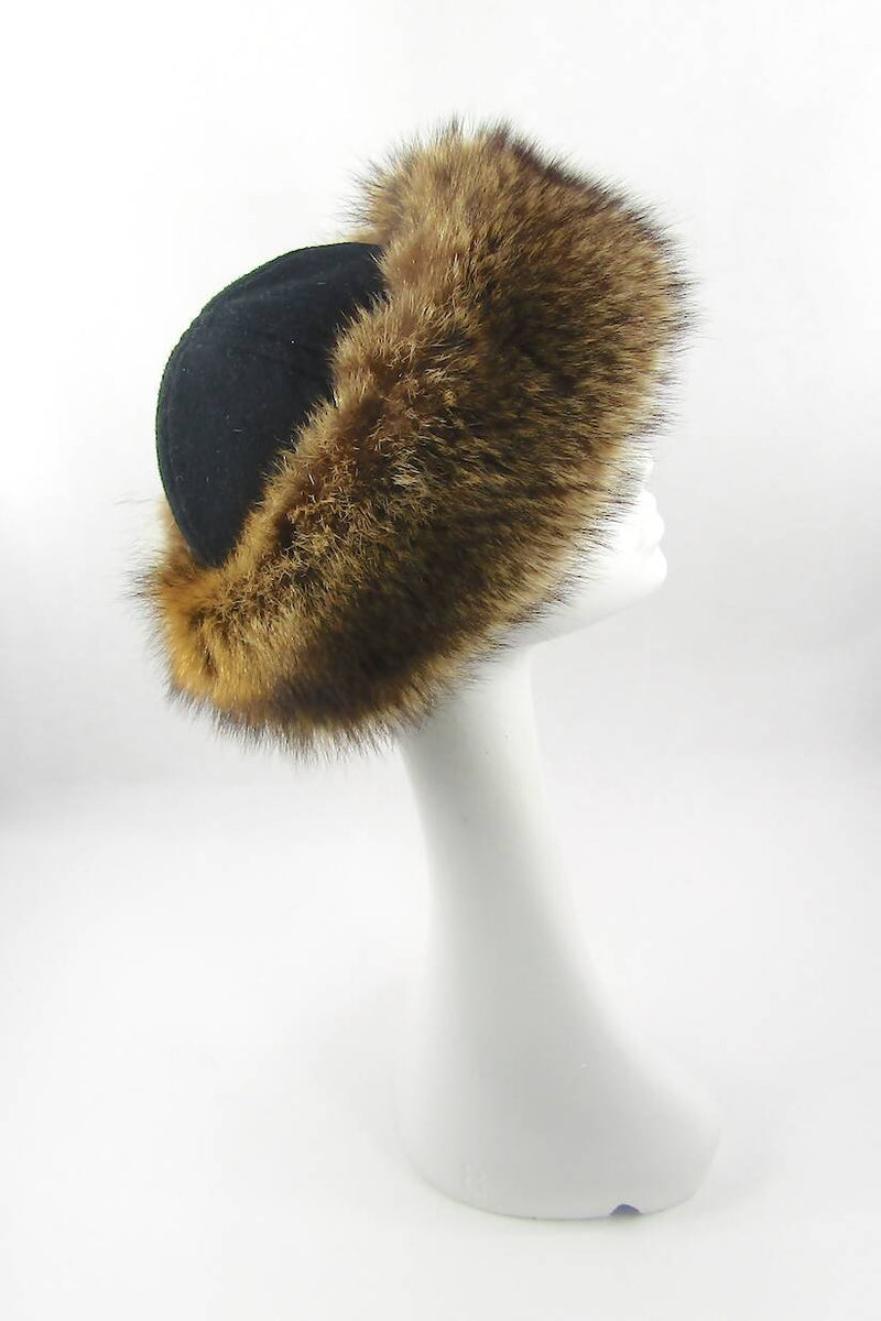 Luxury Handmade Fox Fur Mongolian Shaped Hat