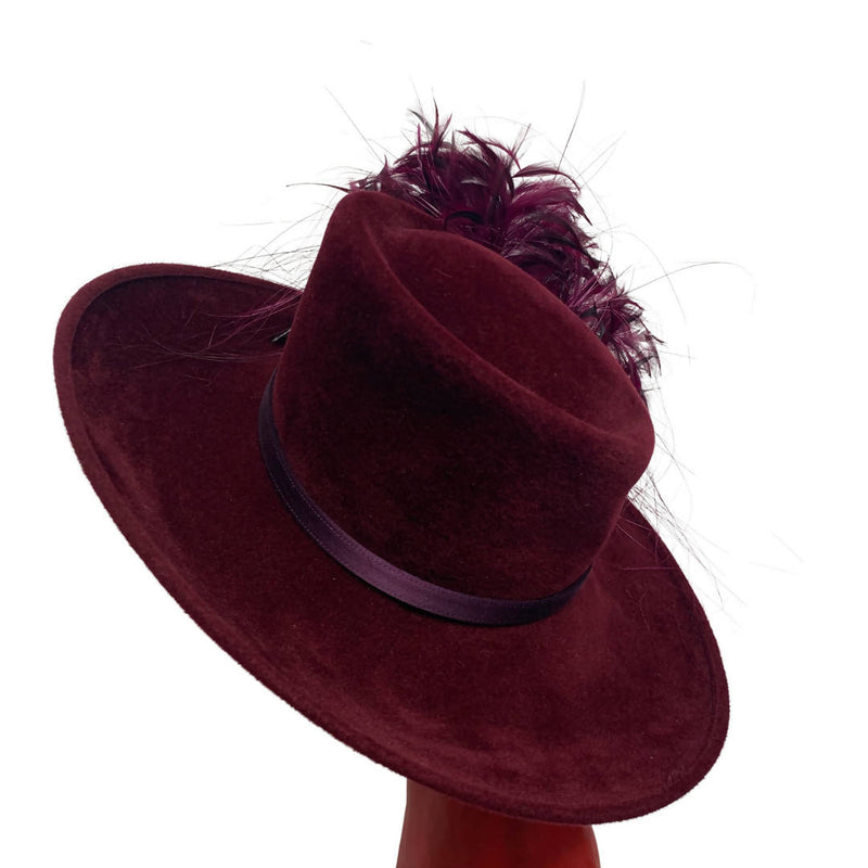 Philip Treacy Purple Wide Brim Hat