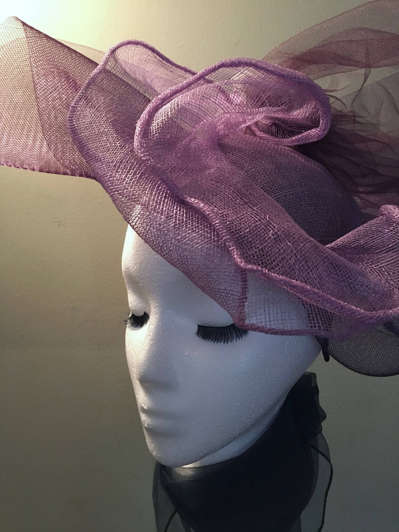 Breezy Lavender/purple fascinator on headband: Easter hat, Luncheon, Mother of the bride, Race day, ascot, derby. "Tasha"