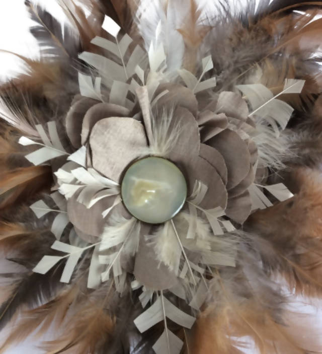 Brown Feather Headpiece