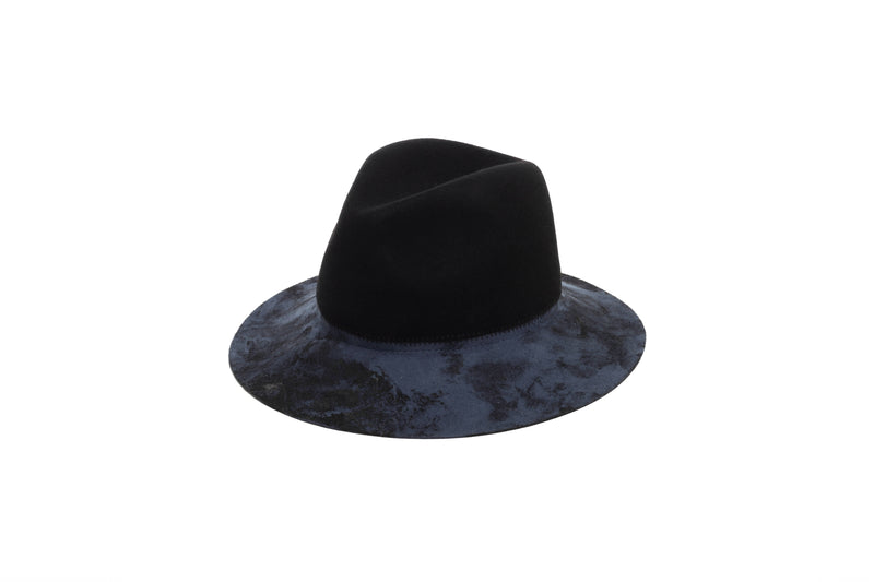 Two Tone Felt Fedora Hat