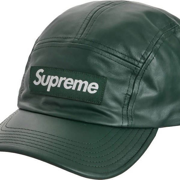 Supreme Leather Camp Cap Green – The Hat Circle by X Terrace