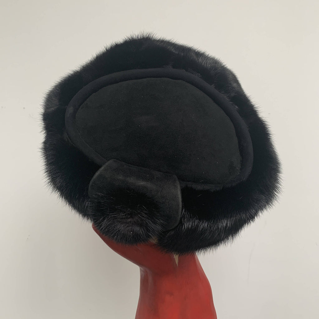 Christian Dior Designer Mink Soft Fur Hat in Black | The Hat Circle ...