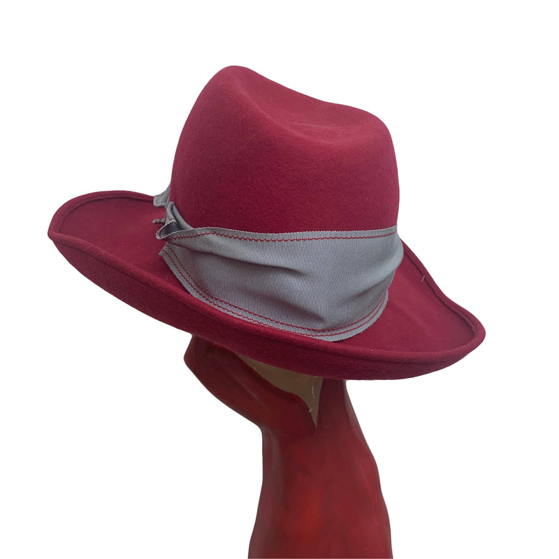 STEPHEN JONES WOMEN HATS ONE SIZE RED UPPER JAMES HAT MADE IN ENGLAND RED RRP £410