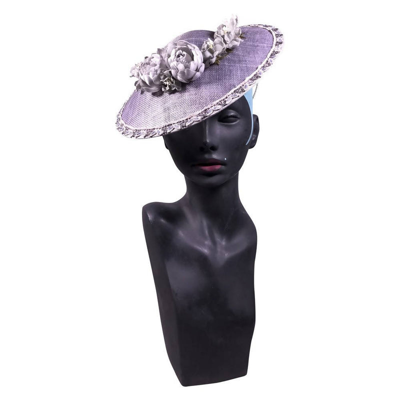 Charlotte Floral Violet Disc Hat