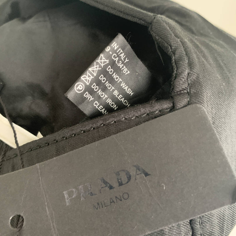 Prada runway limited edition wool + Black silk pilot hat