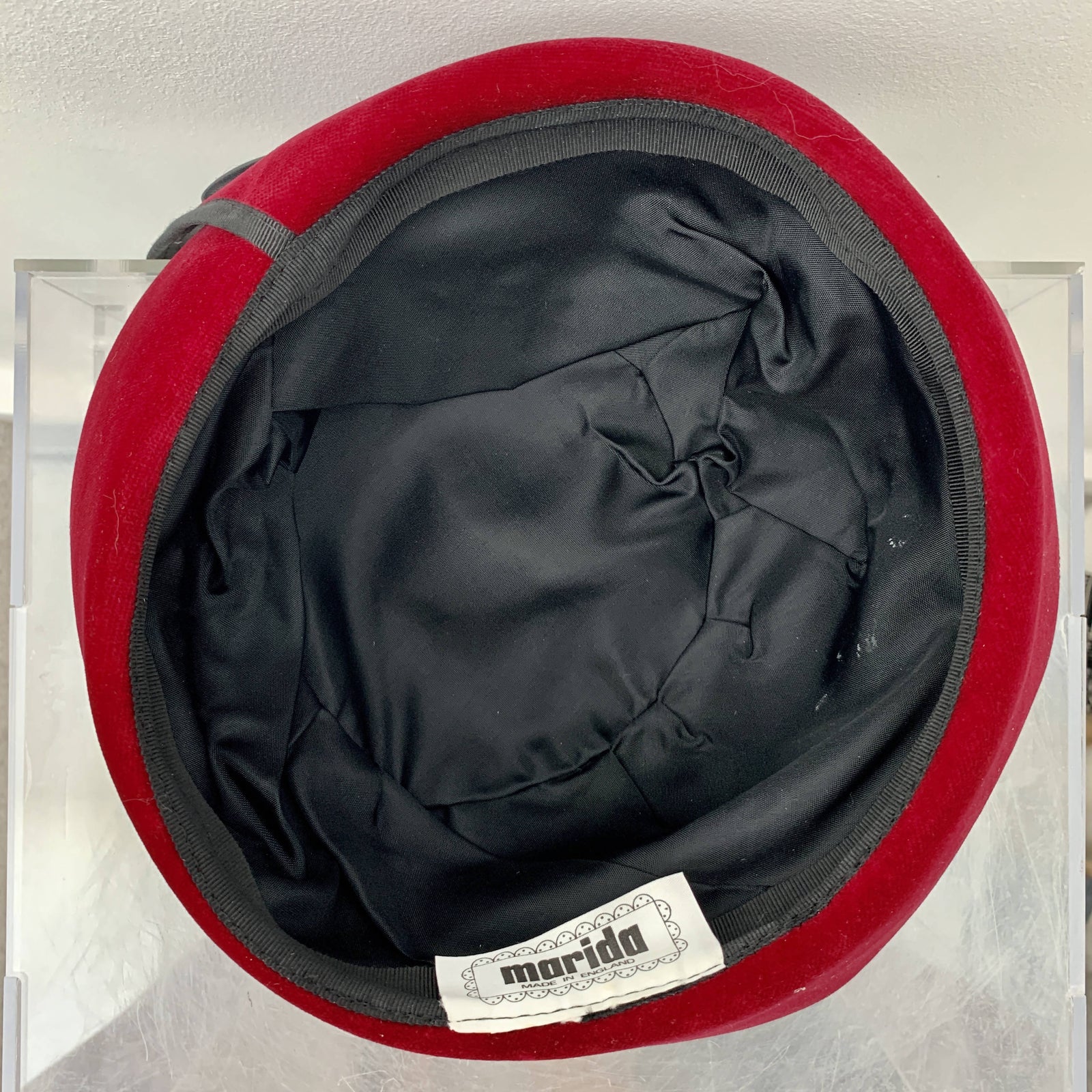 Vintage Marida Designer Marron Sailor Hat in Red – The Hat  display picture 3