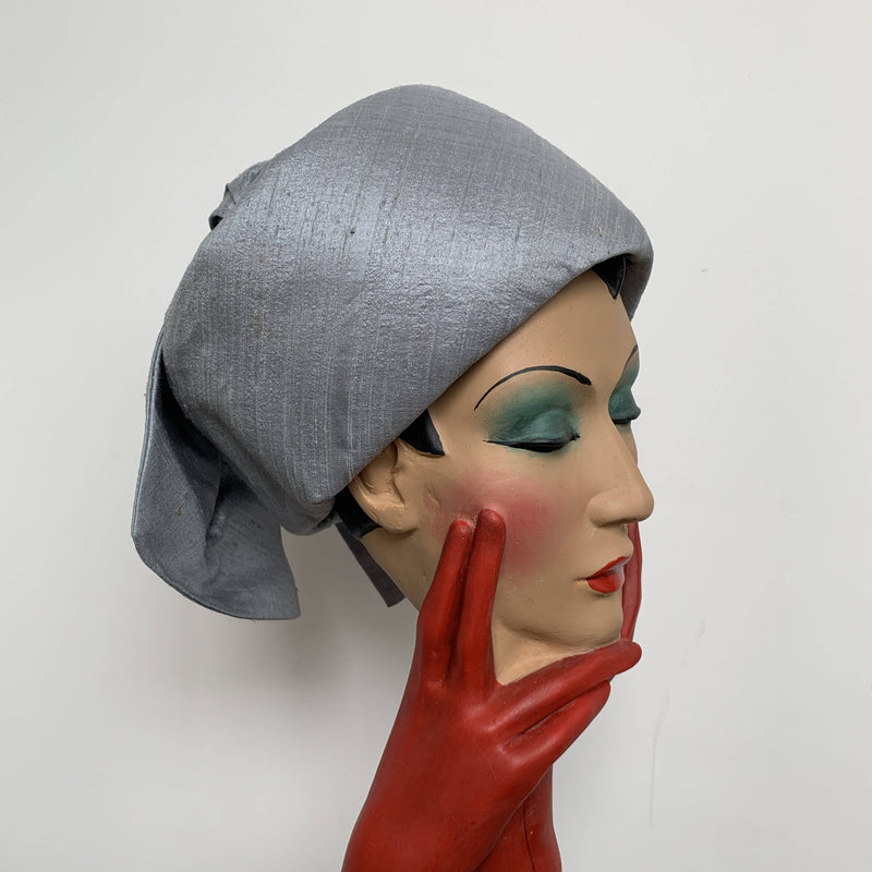amazing Vintage grey pillbox hat by John Boyd