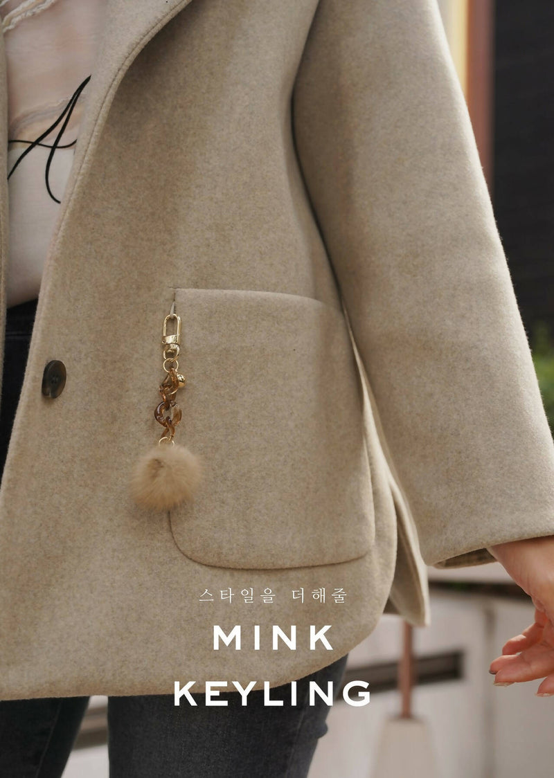 Barringz Hooded Coat + Mink Key Ring SET