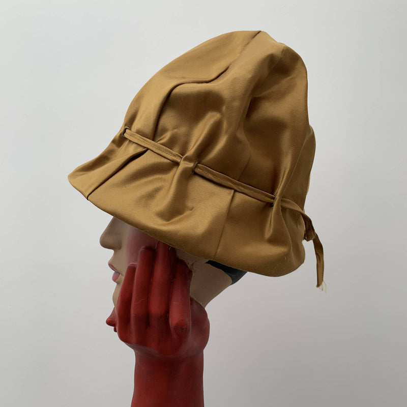 Vintage Yellow flapper silk hat