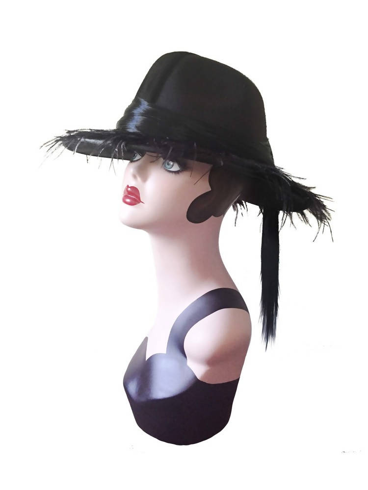 Black Jade Black Fedora Hat