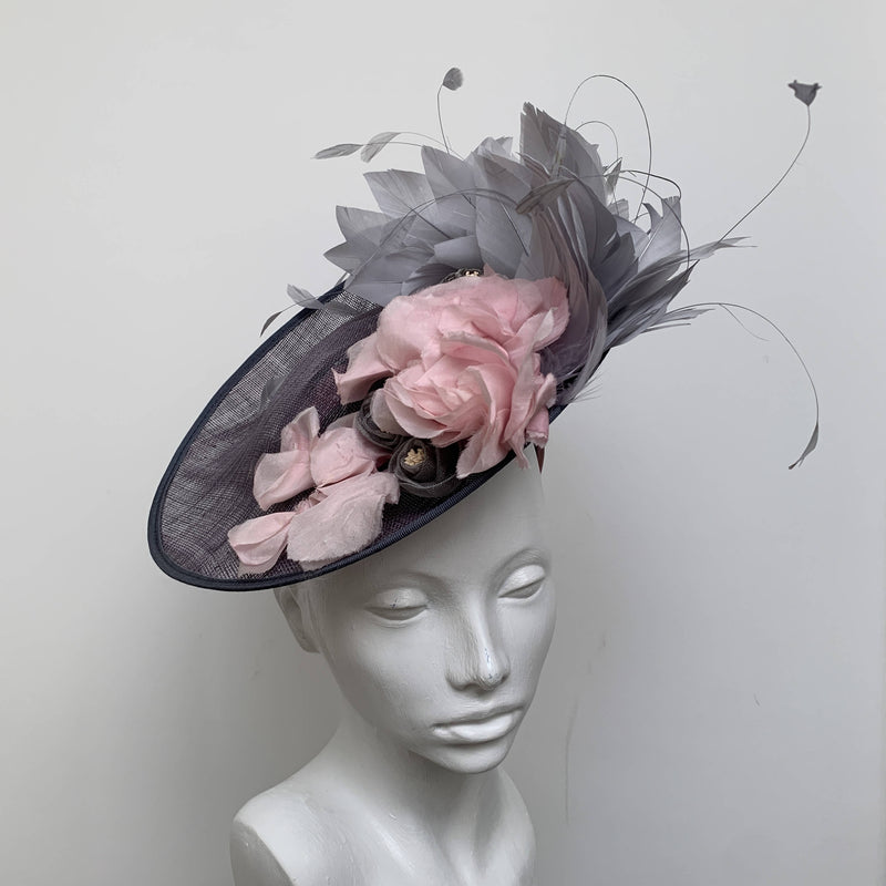 Lilliana pink and grey disc hat