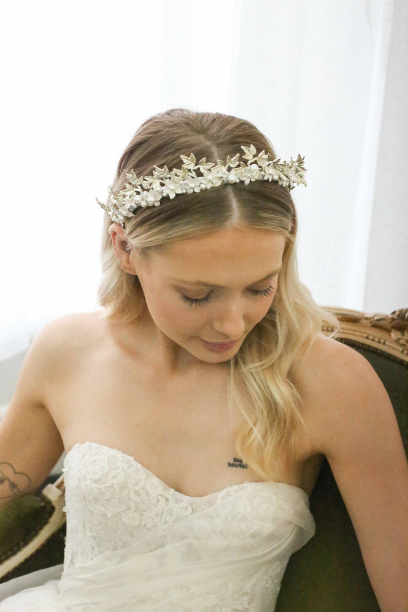 Amara Silver Bridal Headband