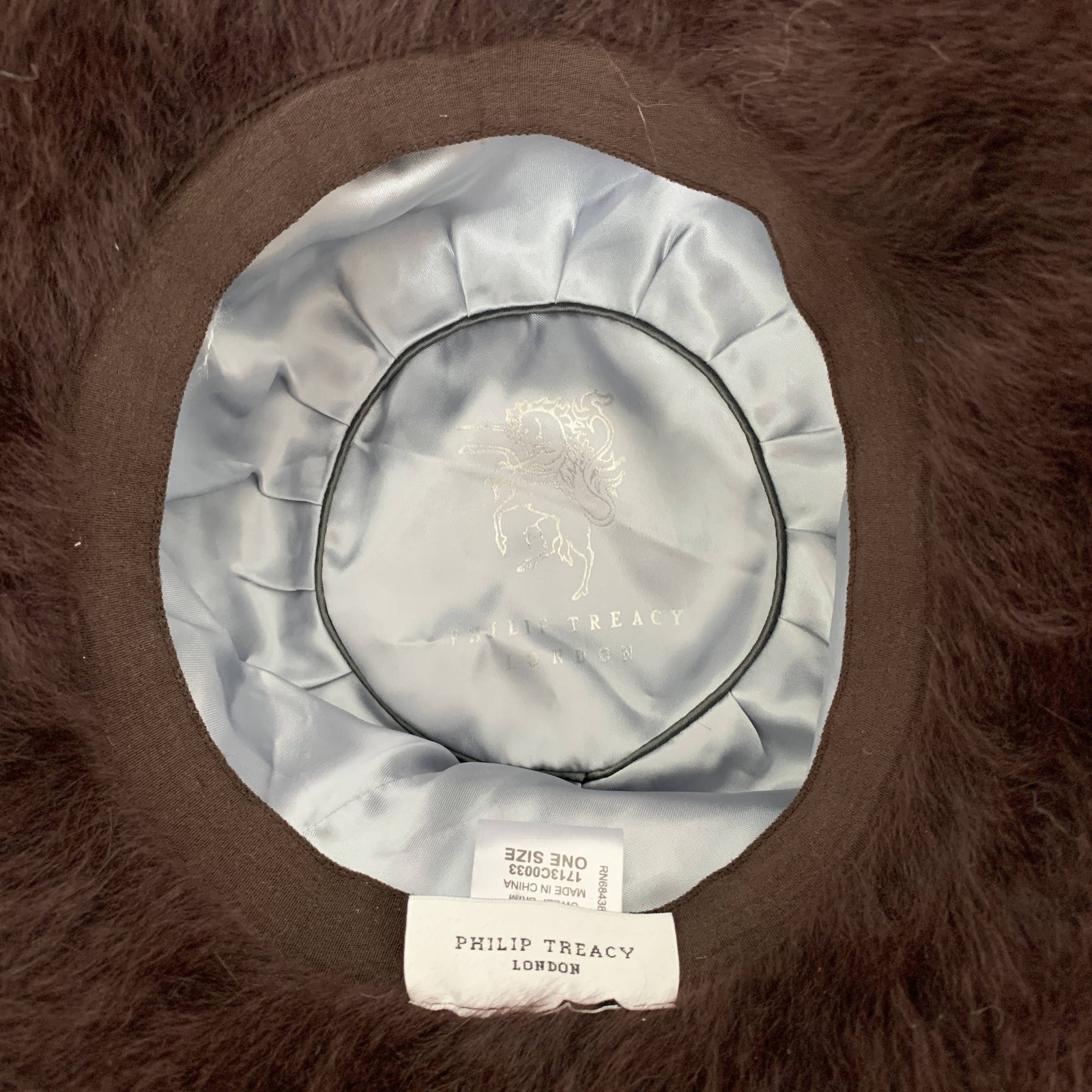 Vintage Philip Treacy Classic Angora Wool Fur Cloche Hat in 