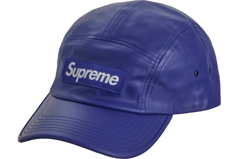 Supreme Leather Camp Cap (SS21) Royal