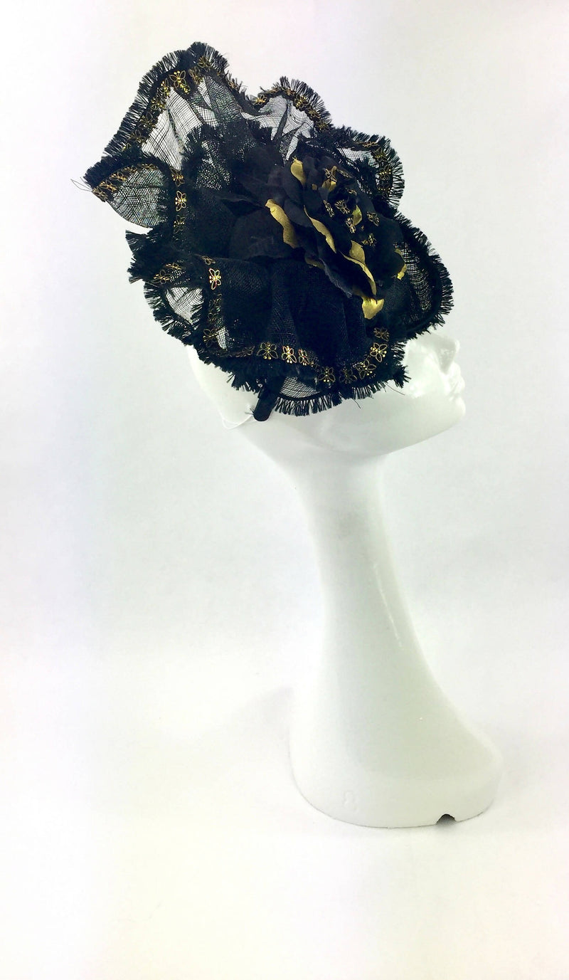 Black and Gold Rose Headdress