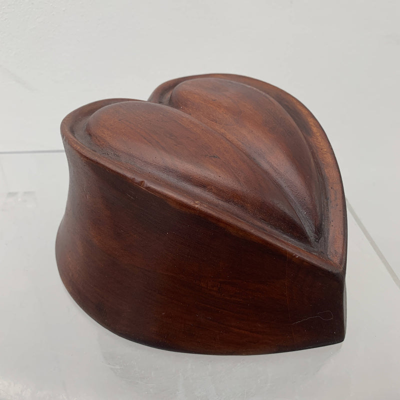Vintage heart shaped wooden Chimney style perching crown hat block