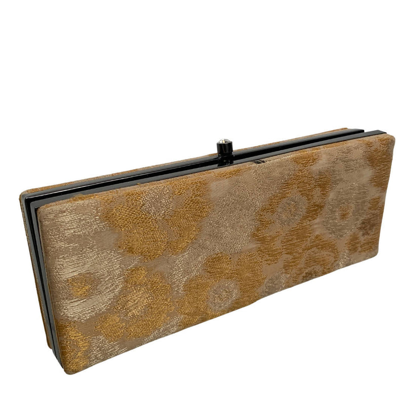 Philip Treacy Shades of Gold Abstract Evening Clutch Bag