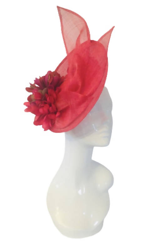 Cerise /Red Wedding Hat