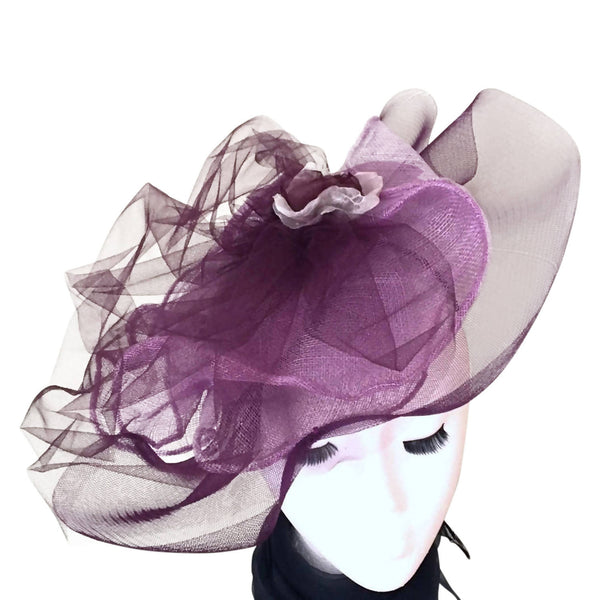 Breezy Lavender/purple fascinator on headband: Easter hat, Luncheon, Mother of the bride, Race day, ascot, derby. "Tasha"