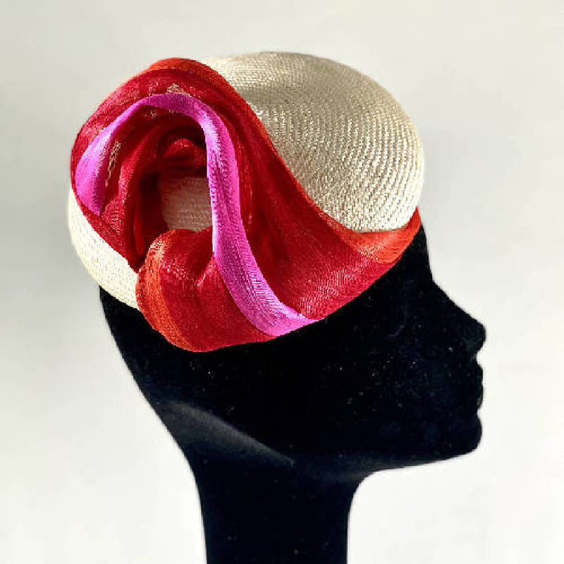 Parasisal Beret Hat with a Silk Abaca wrap