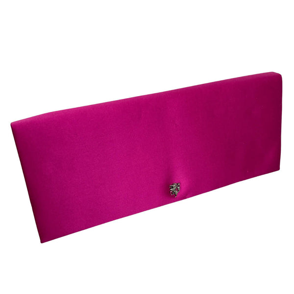 Philip Treacy Elegant and Classic Large Pink Flap Silk Clutch Bag