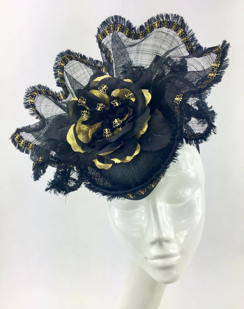 Black and Gold Rose Headdress