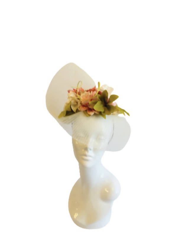 Crinoline Flowers Wedding Hat