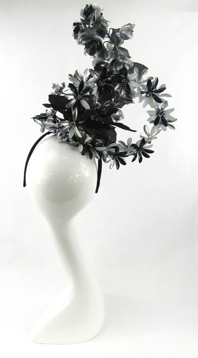 Black and Silver Metal Daisy Headdress