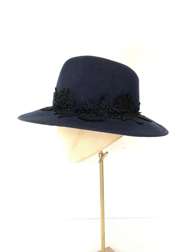 Lace Cowboy Fedora Hat by Georgina Blyth Millinery