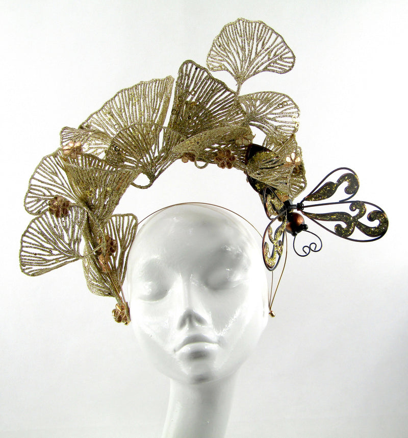 Gold Leaf & Bumblebee Headdress