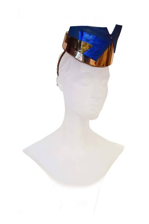 District Copper and Leather Fascinator