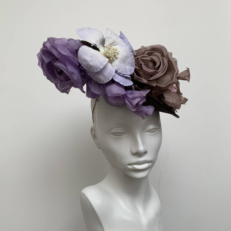 Freya purple and brown disc hat