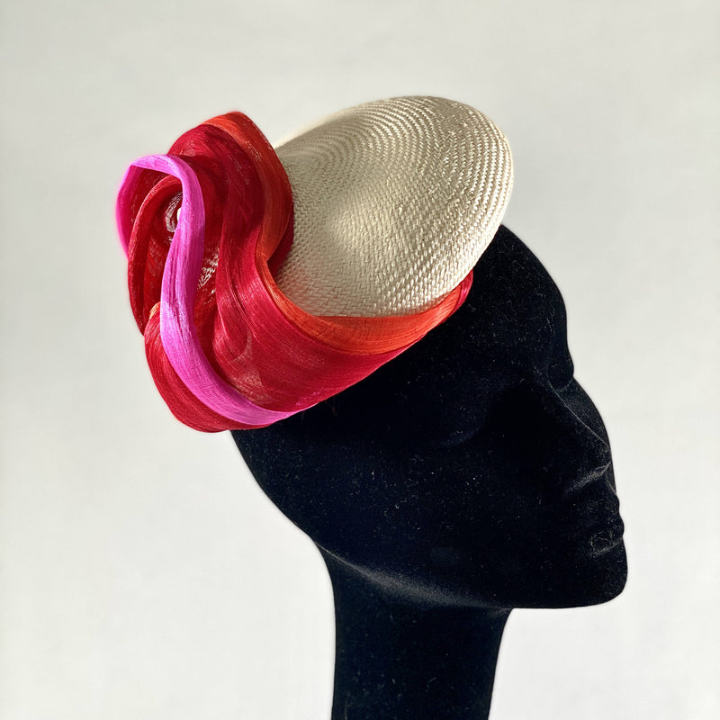 Parasisal Beret Hat with a Silk Abaca wrap