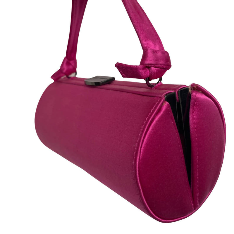 Philip Treacy Classy Magenta Pink Silk Evening Clutch Bag