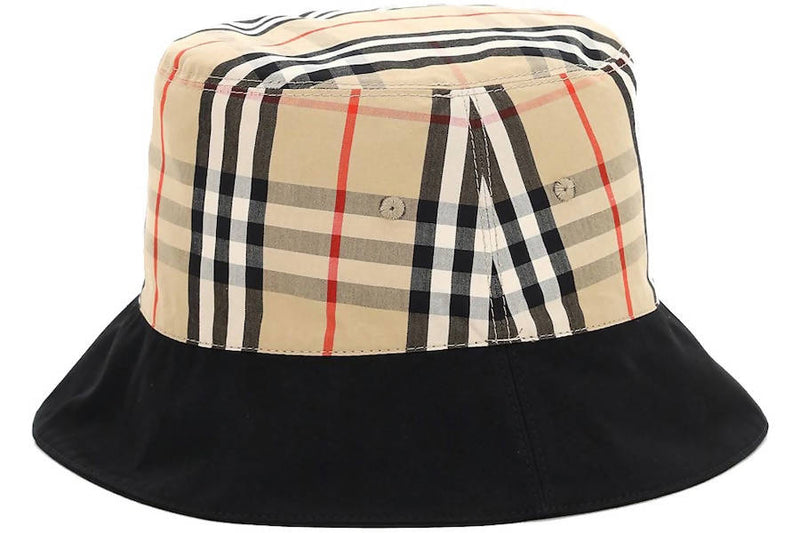 Burberry Logo-Print Reversible Bucket Hat Black