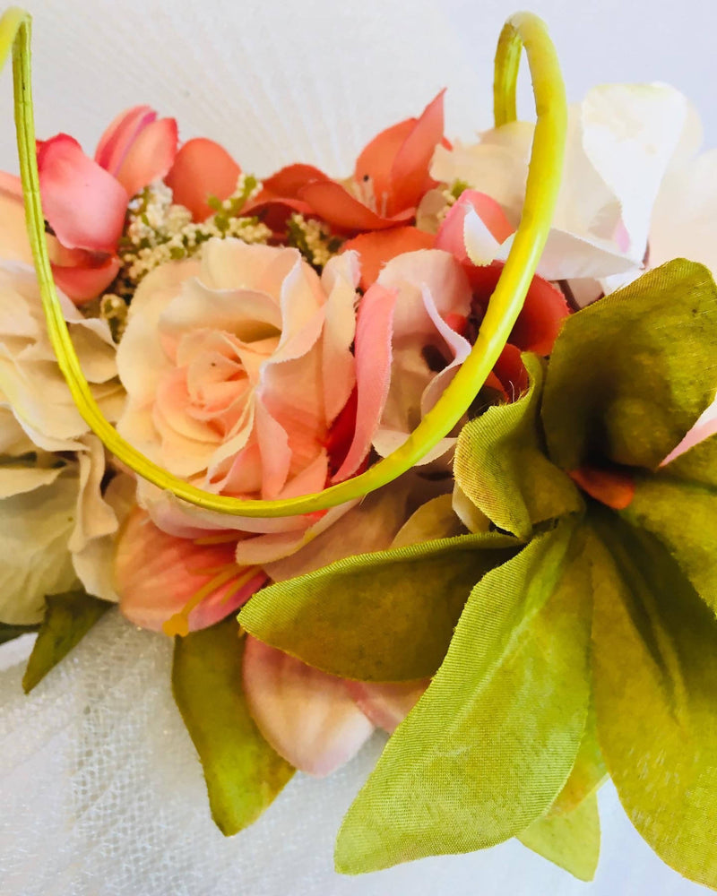 Crinoline Flowers Wedding Hat