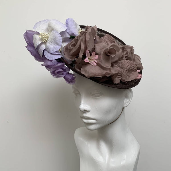 Freya purple and brown disc hat